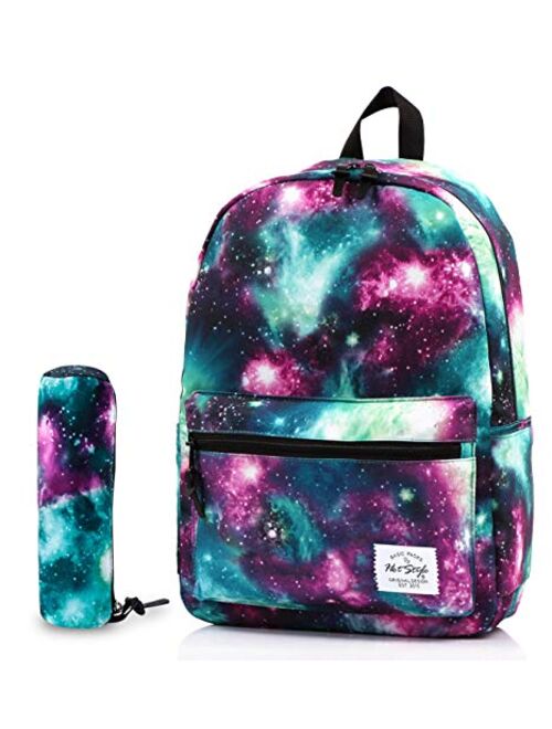 HotStyle TRENDYMAX Galaxy Backpack for School Girls & Boys, Durable and Cute Bookbag with 7 Roomy Pockets