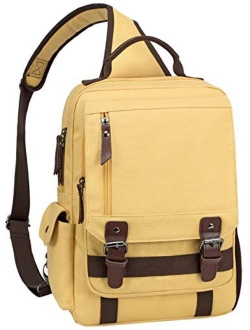 Mygreen Canvas Cross Body Messenger Bag Shoulder Sling Backpack Travel Rucksack