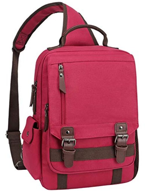 Mygreen Canvas Cross Body Messenger Bag Shoulder Sling Backpack Travel Rucksack