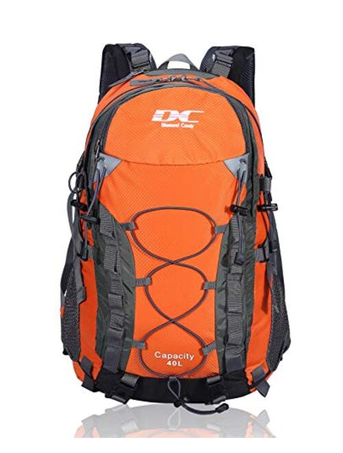 Diamond Candy Waterproof Hiking Backpack for Men and Women, 40L Lightweight Day Pack for Travel Camping