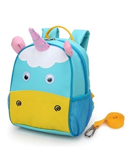 Yodo Kids Insulated Toddler Backpack with Safety Harness Leash and Name Label - Playful Preschool Lunch Boxes Carry Bag