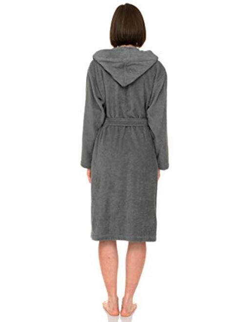 TowelSelections Womens Hooded Robe, Turkish Cotton Terry Cloth Bathrobe