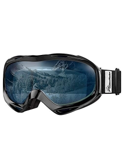 OutdoorMaster OTG Ski Goggles - Over Glasses Ski/Snowboard Goggles for Men, Women & Youth - 100% UV Protection