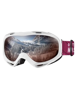 OutdoorMaster OTG Ski Goggles - Over Glasses Ski/Snowboard Goggles for Men, Women & Youth - 100% UV Protection