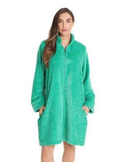 Just Love Plush Zipper Lounger Short Robe