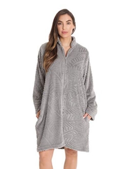 Just Love Plush Zipper Lounger Short Robe