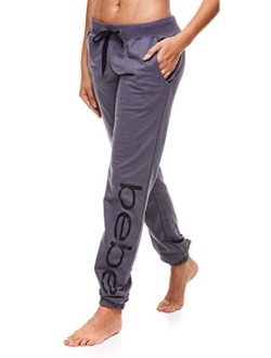 bebe Womens French Terry Jogger Lounge Sleep Sweatpants Pajamas