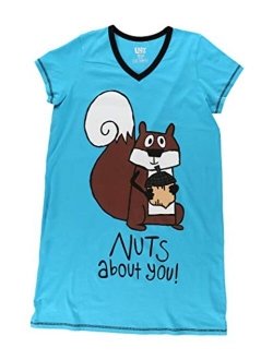 Lazy One V-Neck Nightshirts for Women, Animal Designs