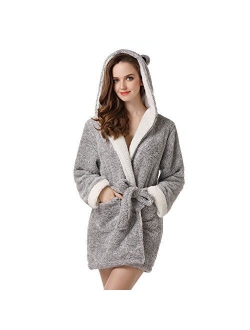 Richie House Women's Bathrobe Robe with Two Ears RHW2498