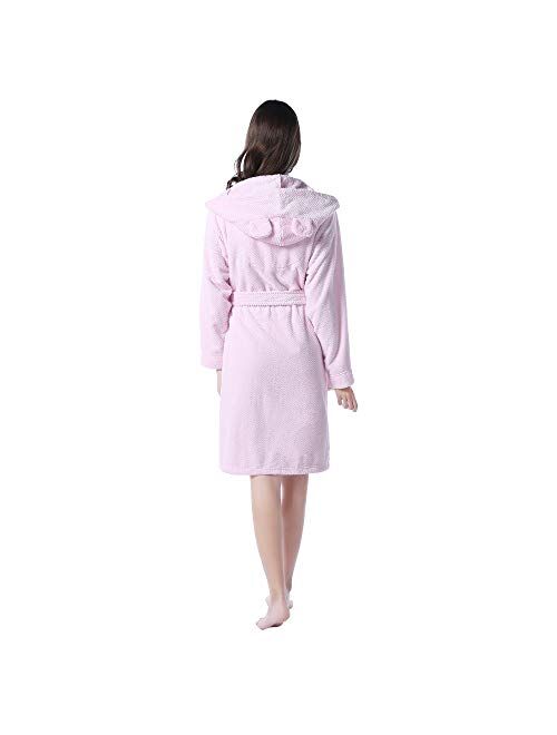 Richie House Women's Bathrobe Robe with Two Ears RHW2498