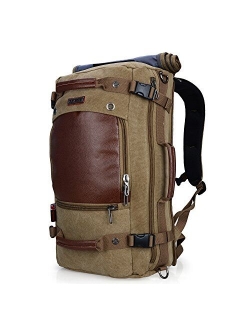 WITZMAN Men Travel Backpack Canvas Rucksack Vintage Duffel Bag