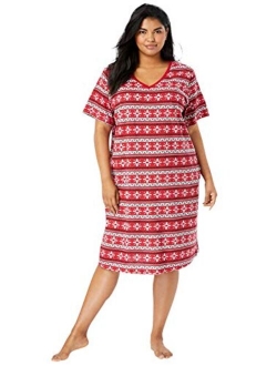 Dreams & Co. Women's Plus Size Print Sleepshirt Nightgown