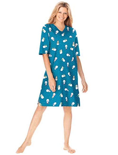 Dreams & Co. Women's Plus Size Print Sleepshirt Nightgown