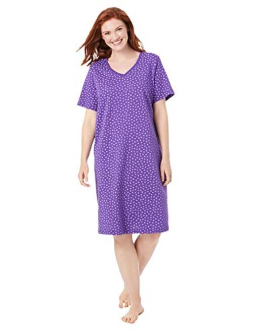 Dreams & Co. Women's Plus Size Print Sleepshirt Nightgown