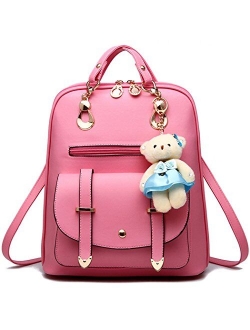 Backpack Purse for Women Large Capacity Leather Shoulder Bags Cute Mini Backpack for Girls