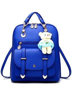 Backpack Purse for Women Large Capacity Leather Shoulder Bags Cute Mini Backpack for Girls