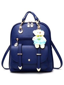 Backpack Purse for Women Large Capacity Leather Shoulder Bags Cute Mini Backpack for Girls