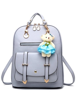 Backpack Purse for Women Large Capacity Leather Shoulder Bags Cute Mini Backpack for Girls