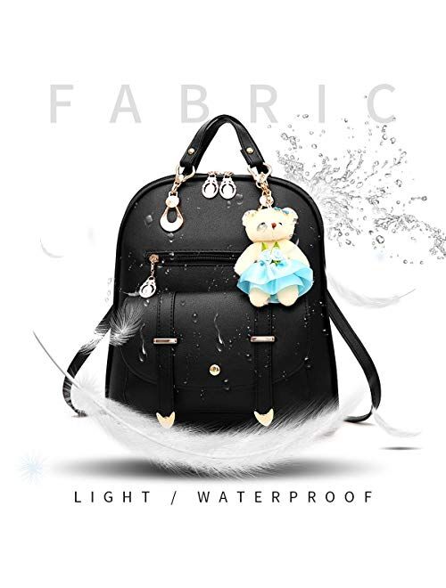 Backpack Purse for Women Large Capacity Leather Shoulder Bags Cute Mini Backpack for Girls