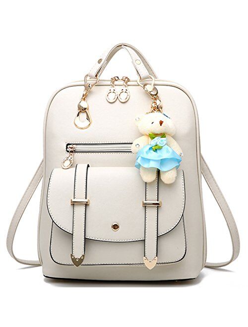 Backpack Purse for Women Large Capacity Leather Shoulder Bags Cute Mini Backpack for Girls