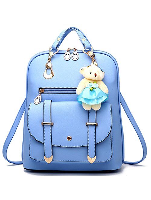 Backpack Purse for Women Large Capacity Leather Shoulder Bags Cute Mini Backpack for Girls