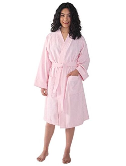 Arus Women's Short Kimono Lightweight Bathrobe Turkish Cotton Terry Cloth Robe