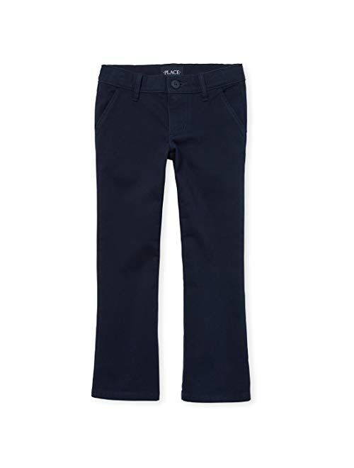 The Children's Place Girls' Uniform Bootcut Chino Pants