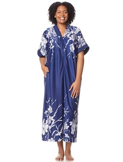 AmeriMark Womens Long Length Caftan - Hawaiian Muu Muu Night Gown with Pocket