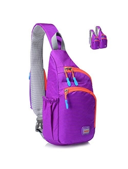 Lecxci Outdoor Chest Sling Bag Lightweight Waterproof Backpack for Kid/Man/Women