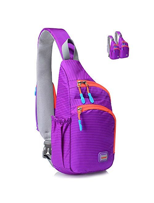 Lecxci Outdoor Chest Sling Bag Lightweight Waterproof Backpack for Kid/Man/Women