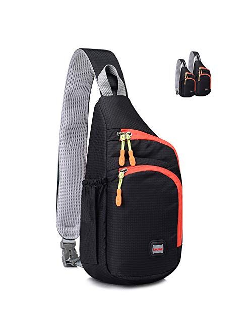 Lecxci Outdoor Chest Sling Bag Lightweight Waterproof Backpack for Kid/Man/Women