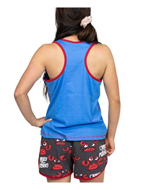 Lazy One Matching Pajamas for Women, Cute Pajama Shorts and Tank Top Set