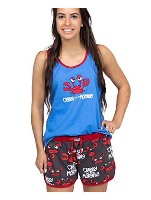 Lazy One Matching Pajamas for Women, Cute Pajama Shorts and Tank Top Set