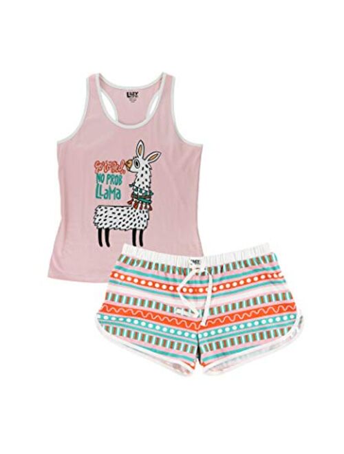 Lazy One Matching Pajamas for Women, Cute Pajama Shorts and Tank Top Set