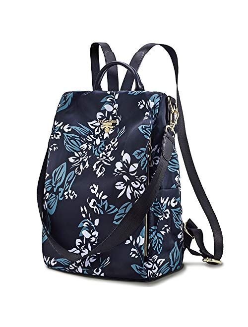 Women's Travel Backpack Purse, Lightweight Waterproof Oxford Printed Small Outdoor Casual Anti-theft Shoulder Bag