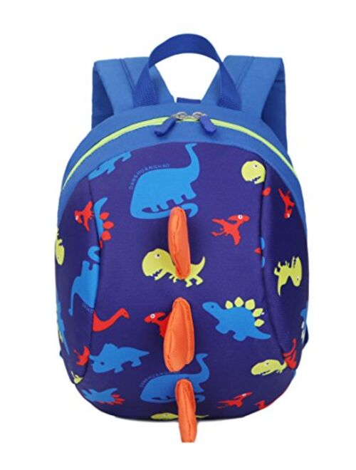 Toddler kids Dinosaur Backpack Book Bags with Safety Leash for Boys Girls