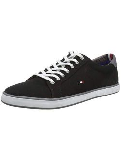 Men's Flag Canvas Trainers, Black