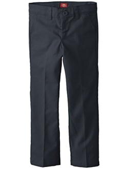 Girls' Slim Stretch Flat Front Pant