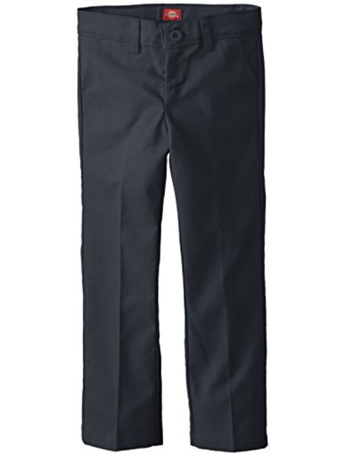 Dickies Girls' Slim Stretch Flat Front Pant