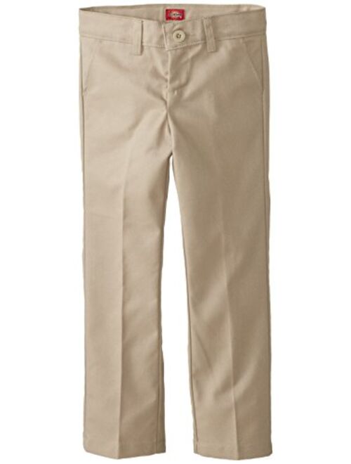 Dickies Girls' Slim Stretch Flat Front Pant