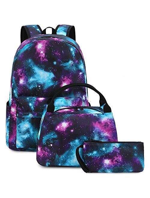 School Backpacks for Teen Girls Lightweight Canvas Backpack Bookbags Set