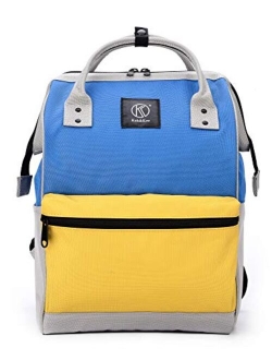 Kah&Kee Polyester Travel Backpack Functional Anti-theft School Laptop for Women Men