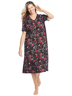 Dreams & Co. Women's Plus Size Long Print Sleepshirt Nightgown