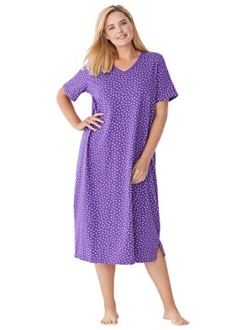 Dreams & Co. Women's Plus Size Long Print Sleepshirt Nightgown