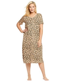 Dreams & Co. Women's Plus Size Long Print Sleepshirt Nightgown