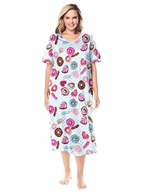 Dreams & Co. Women's Plus Size Long Print Sleepshirt Nightgown