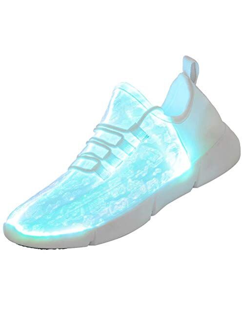 Fiber Optic LED Shoes Light Up Sneakers for Women Men with USB Charging Flashing Festivals Party Dance Luminous Kids Shoes