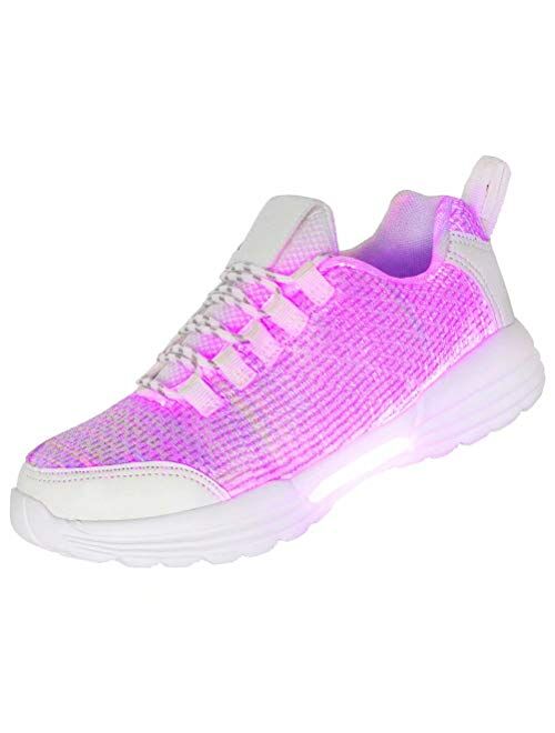 Fiber Optic LED Shoes Light Up Sneakers for Women Men with USB Charging Flashing Festivals Party Dance Luminous Kids Shoes