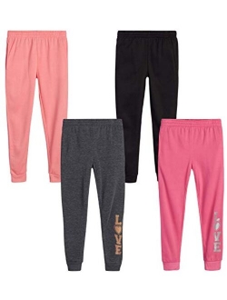 Real Love Girls Sweatpants Active Fleece Joggers (4 Pack)