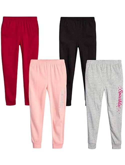 Real Love Girls Sweatpants Active Fleece Joggers (4 Pack)